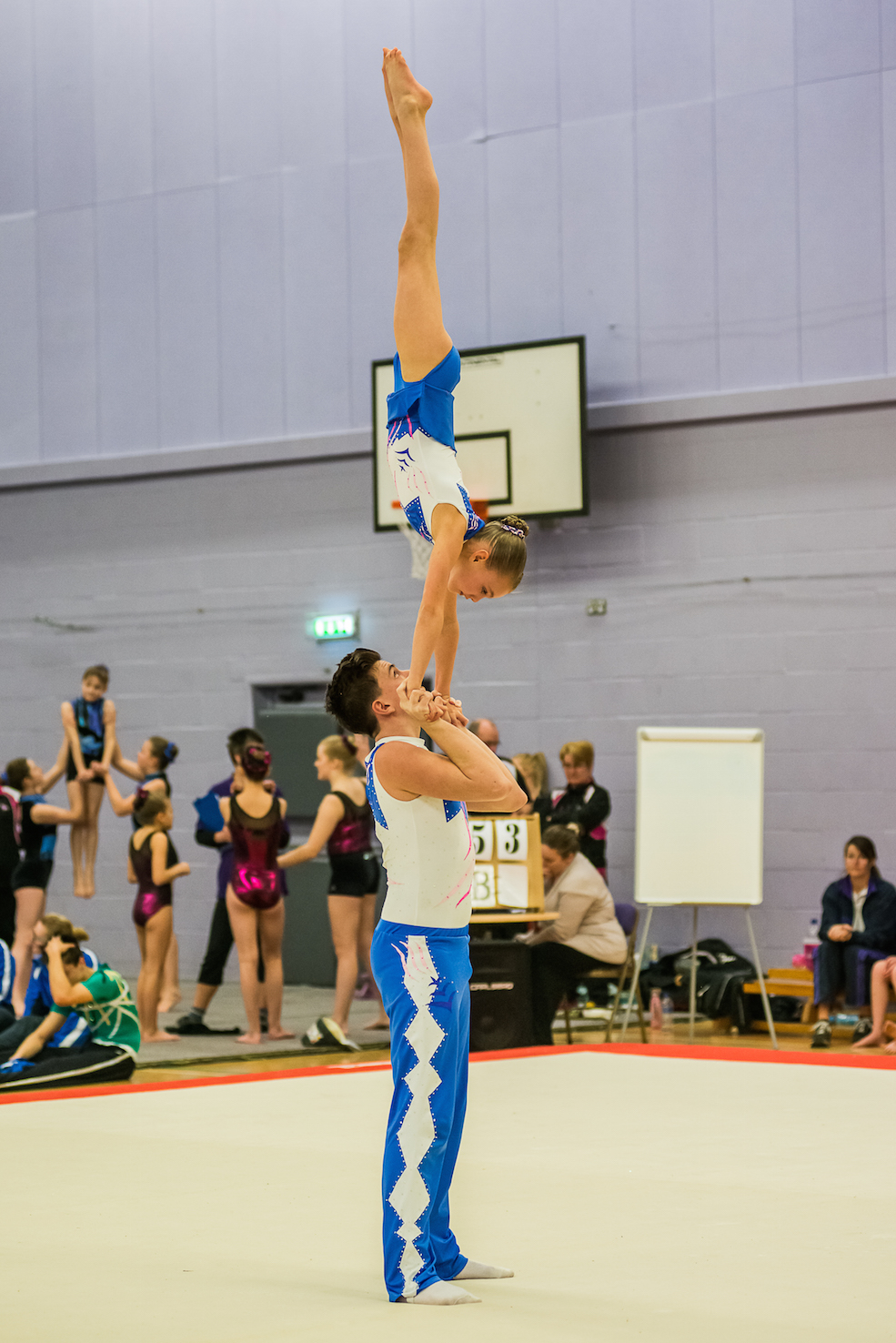 Callum Abbott and Olivia Wotton - handstand on hands