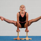 Straddle lever - bent leg entry